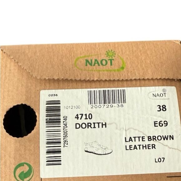 Naot Dorith Latte Brown Leather Sandal Size 38 U.S. Size 7 - Picture 11 of 12
